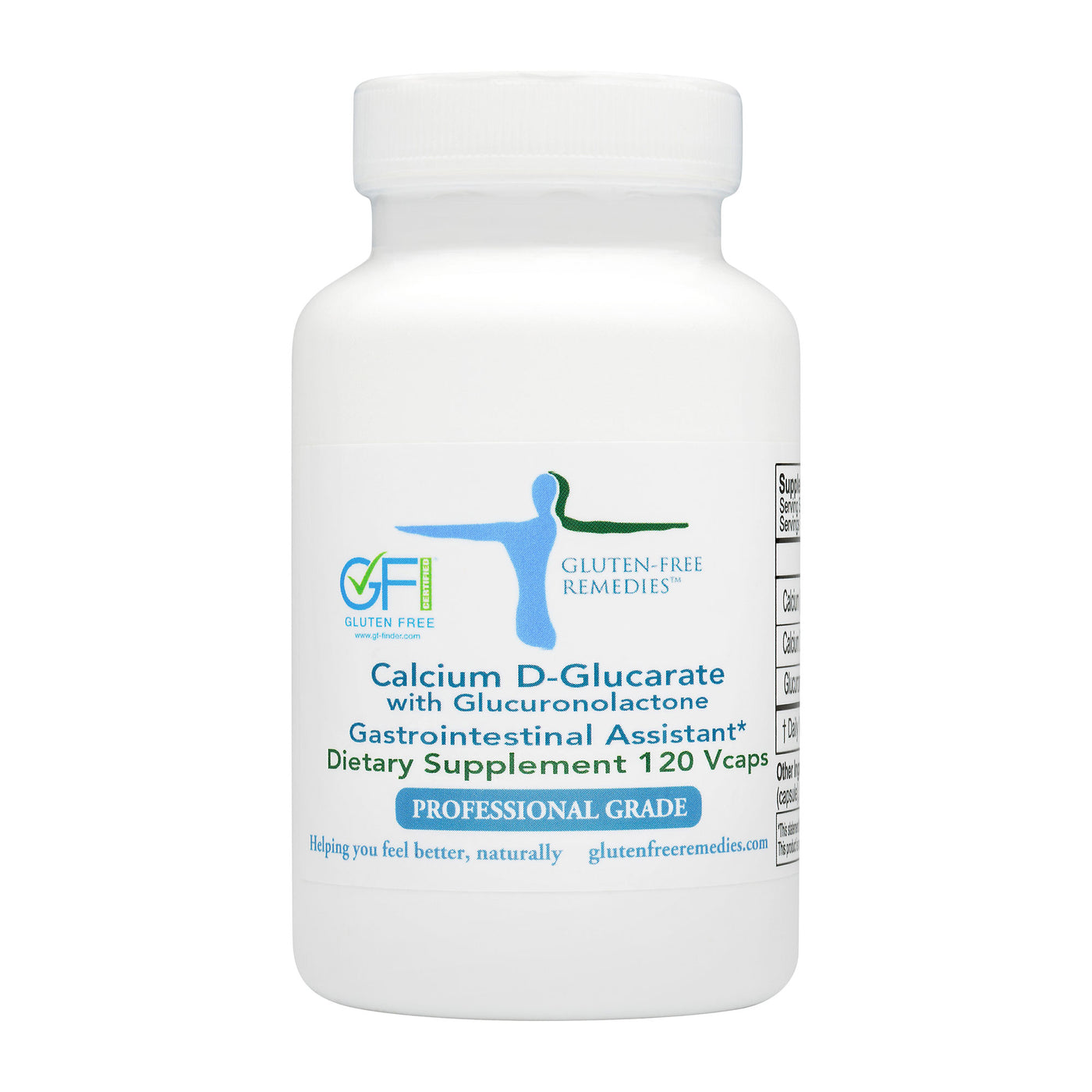 gluten free remedies calcium d glucarate bottle