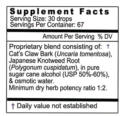 cats claw supplement facts
