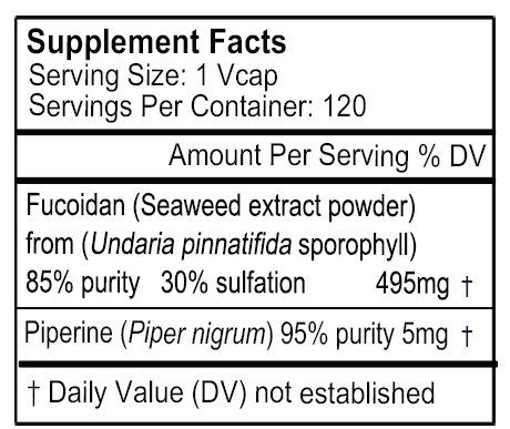 fucoidan supplement facts
