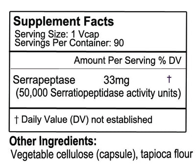 gluten free remedies serrapeptase supplement facts