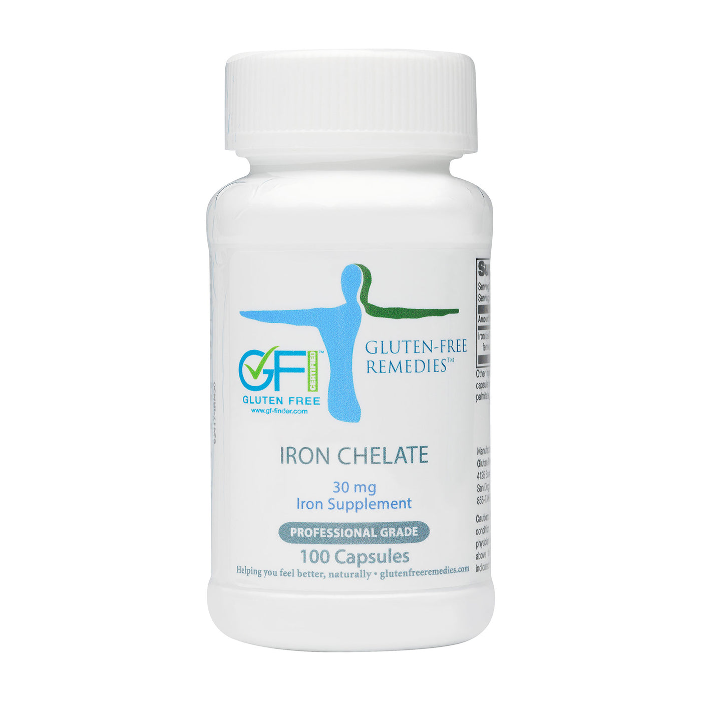 Gluten Free Remedies Iron Chelate bottle