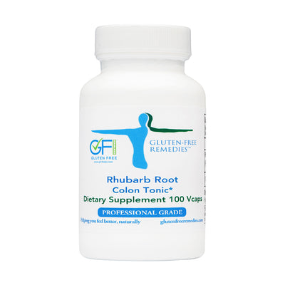 Gluten Free Remedies Rhubarb Root bottle
