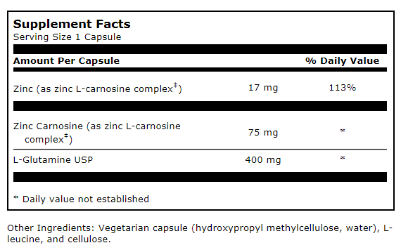 Zinc Carnosine Gluten Free Remedies Zinc Carnosine Gluten Free Remedies