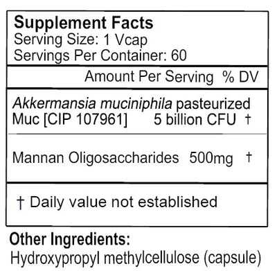 Gluten Free Remedies pasteurized Akkermansia muciniphila supplement facts
