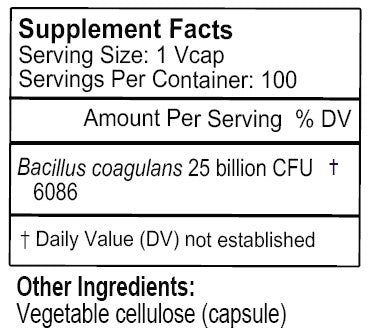 Gluten Free Remedies Bacillus coagulans supplement facts
