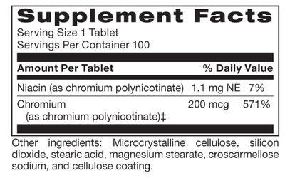 Gluten Free Remedies Chromium Polynicotinate facts