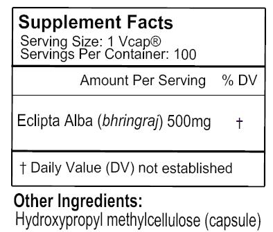 Gluten Free Remedies Eclipta Alba supplement facts