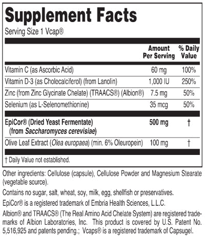 Gluten Free Remedies epicor supplement facts