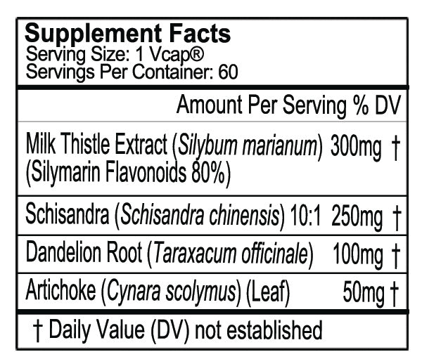Gluten Free Remedies Liver Detoxifier supplement facts
