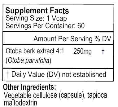 Gluten Free Remedies Otoba Parvifolia supplement  facts