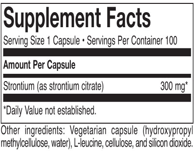 Gluten Free Remedies strontium citrate supplement facts