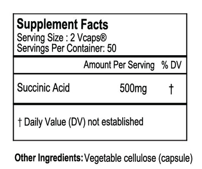 Gluten Free Remedies succinic acid supplement facts